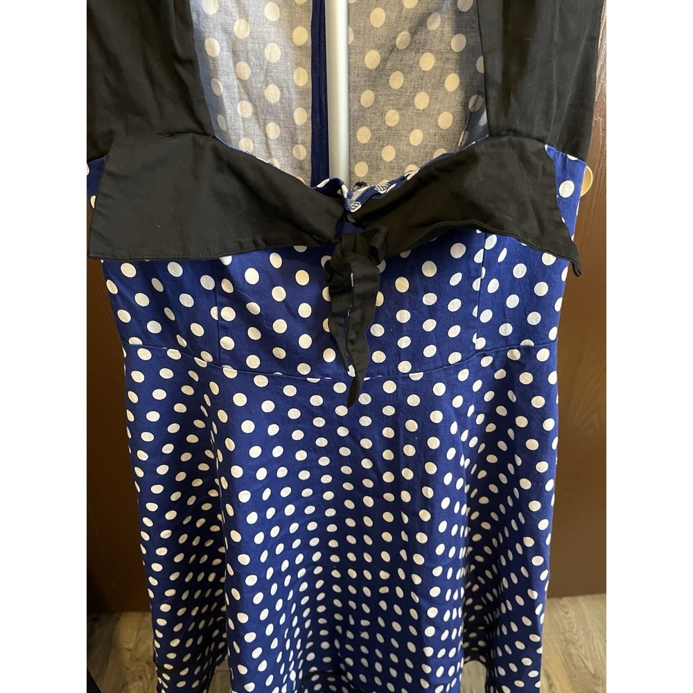Sucrefas A Line Blue Polka Dot Dress Size XXL Midi